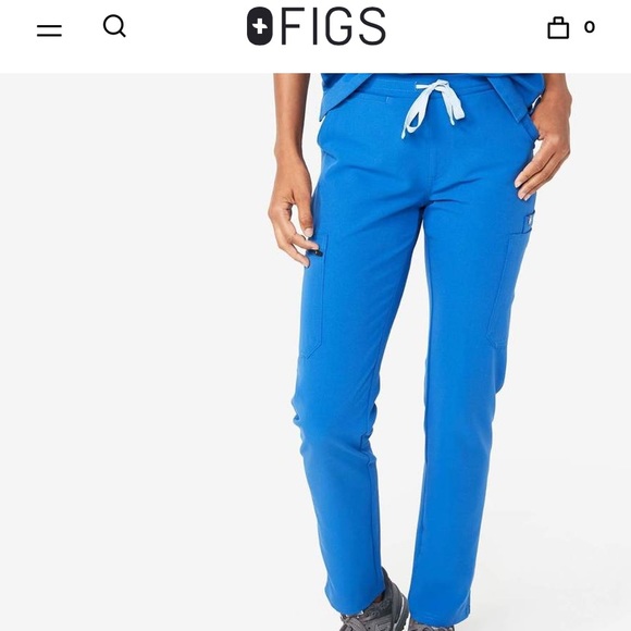 Figs Pants - Figs royal blue yola scrub pants XS
